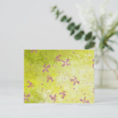 ピンクの花畑 ポストカード (スタンド正面)