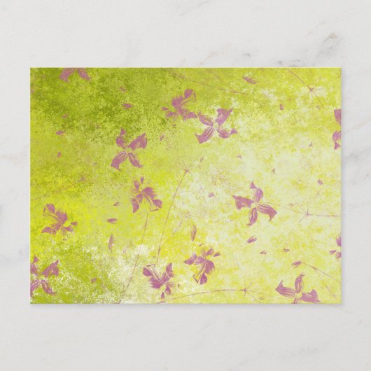 ピンクの花畑 ポストカード (正面)