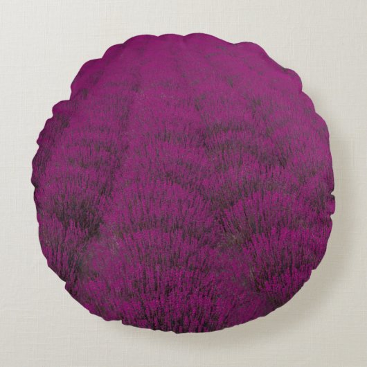 ピンクの花畑 ラウンドクッション (正面)