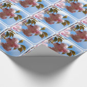 ピンクの花盛りの桜 ラッピングペーパー (角)