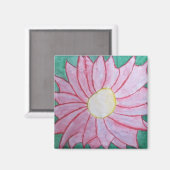 ピンクの花磁石 マグネット (正面/裏面)