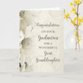 ピンクの花素晴らし孫娘の卒業 カード (黄色い花)