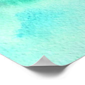 ピンクの花素晴らし蓮の水彩 ポスター (角)