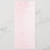 ピンクの花結婚のメニュー メニュー (裏面)