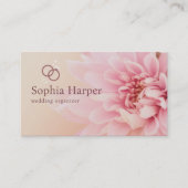 ピンクの花結婚の主催者 名刺 (正面)