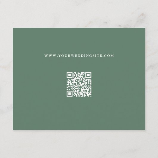 ピンクの花結婚式の日付カードを保存 (裏面)