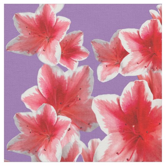 ピンクの花織物 ファブリック (クローズアップ)