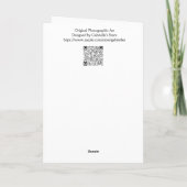 ピンクの花美しい誕生日カード カード (裏面)