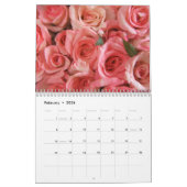 ピンクの花自然フローラ美しい写真 カレンダー (2月 2026)