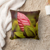 ピンクの花芽フローラガーデン装飾クッション クッション (ブランケット)