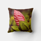 ピンクの花芽フローラガーデン装飾クッション クッション (裏面)