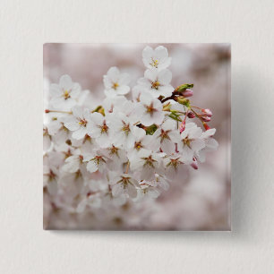 ピンクの花芽 缶バッジ