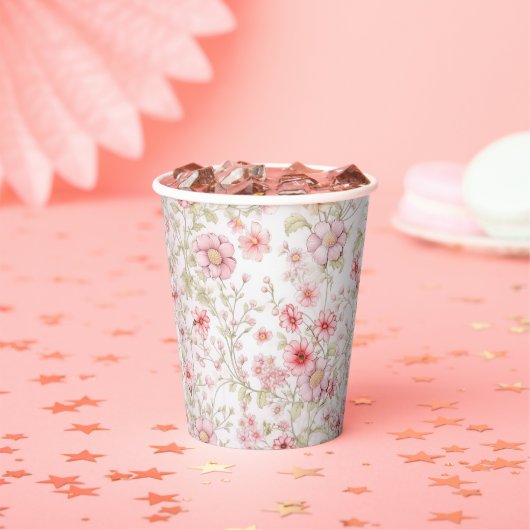 ピンクの花茎 紙コップ (インサイチュ)