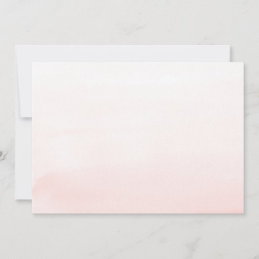 ピンクの花葉金ゴールドエレガント誕生日ブランチ 招待状 (裏面)