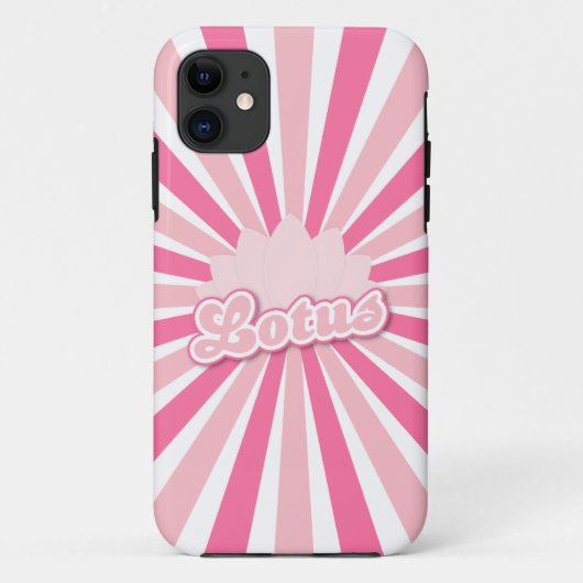 ピンクの花蓮 Case-Mate iPhoneケース (裏面)