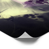 ピンクの花袋花の黒と白の部分色 ポスター (角)