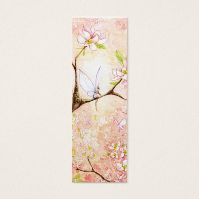 ピンクの花見ブックマーク (正面)