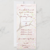 ピンクの花見 招待状 (裏面)