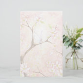 「ピンクの花見」文房具 便箋 (スタンド正面)