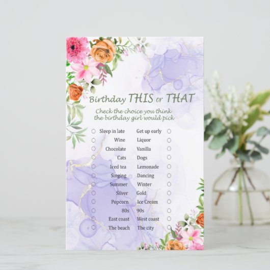 ピンクの花誕生日このゲームまたはそのゲーム (スタンド正面)