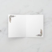 ピンクの花誕生日カード サンキューカード (内部)