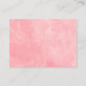 ピンクの花赤ちゃんシャワーベビー エンクロージャーカード (裏面)