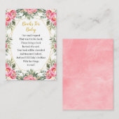 ピンクの花赤ちゃんシャワーベビー エンクロージャーカード (正面/裏面)