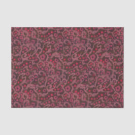 ピンクの花赤面カーブお洒落フローラルパターン 薄葉紙