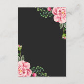 ピンクの花輪 ウェディング レセプション 情報 エンクロージャーカード (裏面)