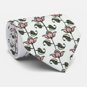 ピンクの花輪 ネクタイ (ロール)