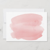 ピンクの花金ゴールドグリッター30th誕生日パーティー 招待状 (裏面)