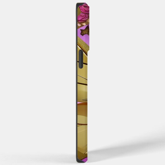 ピンクの花金ゴールド蝶パーソナライズされたの名前 Case-Mate iPhoneケース (裏面 / 右)