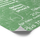 ピンクの花霊気禅サービスの価格表 ポスター (角)