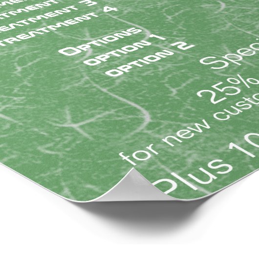 ピンクの花霊気禅サービスの価格表 ポスター (角)