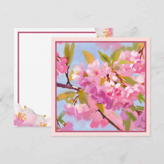 ピンクの花 (正面/裏面)