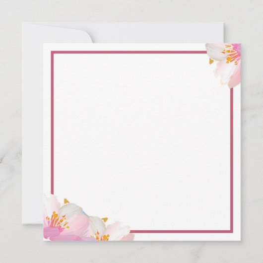 ピンクの花 (裏面)