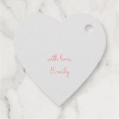 ピンクの花16 16誕生日ありがとう フェイバータグ (裏面)