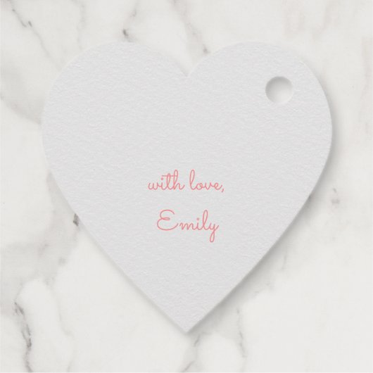 ピンクの花16 16誕生日ありがとう フェイバータグ (裏面)