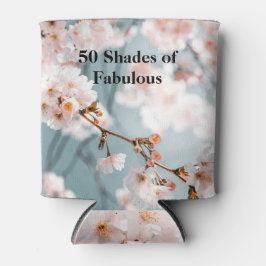 ピンクの花50の色合い 缶クーラー