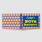 ピンクの花50th誕生日パーティー ゲストブック (全面)