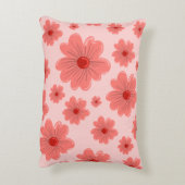 ピンクの花 アクセントクッション (裏面(縦))
