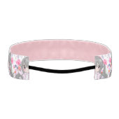 ピンクの花 アスレチックヘッドバンド (裏面)