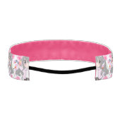 ピンクの花 アスレチックヘッドバンド (裏面)