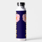 ピンクの花 ウォーターボトル (左面)