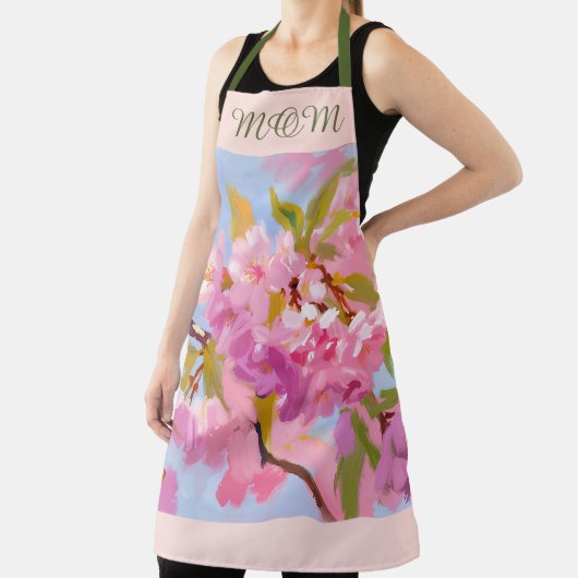 ピンクの花 エプロン (インサイチュ)