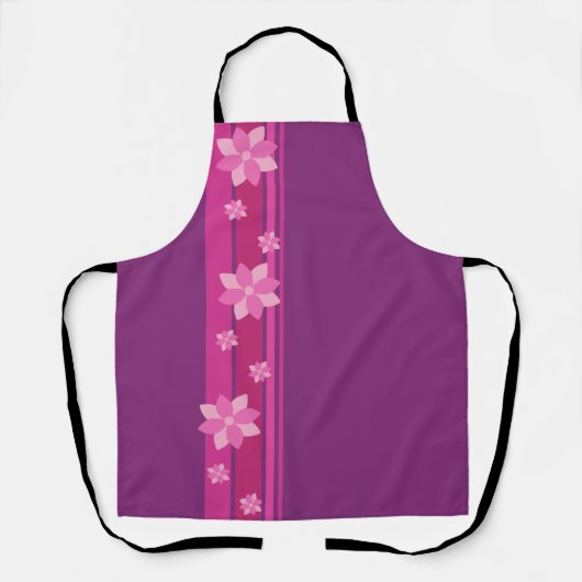 ピンクの花 エプロン (正面)