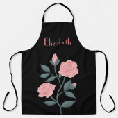 ピンクの花 エプロン (正面)