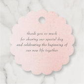 ピンクの花 エレガント かわいい ありがとう フェイバータグ (裏面)