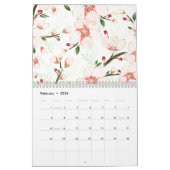 ピンクの花 カレンダー (2月 2026)