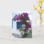 ピンクの花 カード (黄色い花)